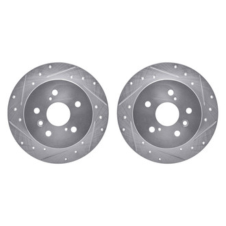 R1 Concepts® - Drilled and Slotted Rear Brake Rotor Set