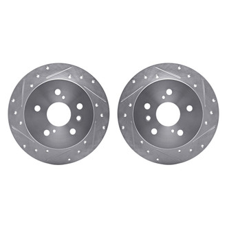 R1 Concepts® - Drilled and Slotted Rear Brake Rotor Set