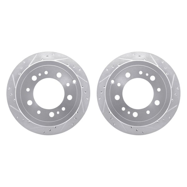 R1 Concepts® - Drilled and Slotted Rear Brake Rotor Set