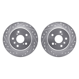 R1 Concepts® - Drilled and Slotted Rear Brake Rotor Set