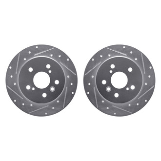 R1 Concepts® - Drilled and Slotted Rear Brake Rotor Set