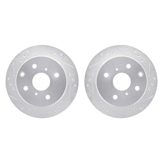 R1 Concepts® - Drilled and Slotted Rear Brake Rotor Set