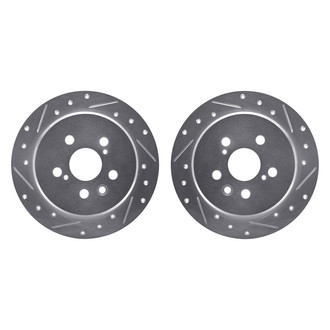 R1 Concepts® - Drilled and Slotted Rear Brake Rotor Set