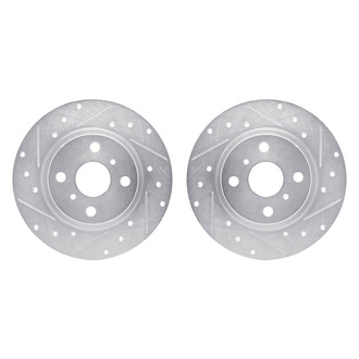R1 Concepts® - Drilled and Slotted Rear Brake Rotor Set