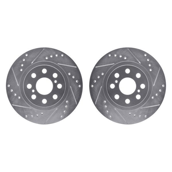 R1 Concepts® - Drilled and Slotted Rear Brake Rotor Set