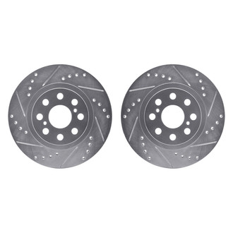 R1 Concepts® - Drilled and Slotted Rear Brake Rotor Set