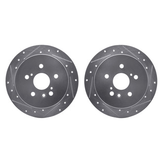 R1 Concepts® - Drilled and Slotted Rear Brake Rotor Set