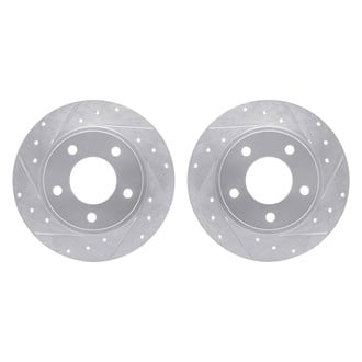 R1 Concepts® - Drilled and Slotted Rear Brake Rotor Set