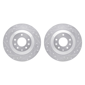R1 Concepts® - Drilled and Slotted Rear Brake Rotor Set