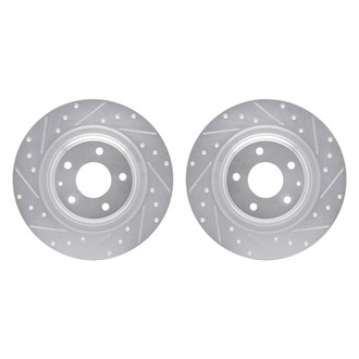 R1 Concepts® - Drilled and Slotted Rear Brake Rotor Set
