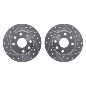R1 Concepts® - Drilled and Slotted Rear Brake Rotor Set