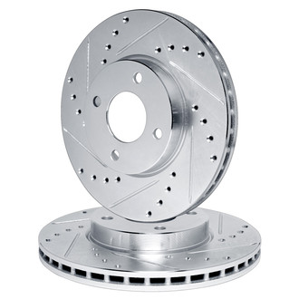 R1 Concepts® - Drilled and Slotted Front Brake Rotor Set