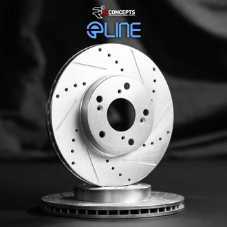 R1 Concepts® - Drilled and Slotted Rear Brake Rotor Set
