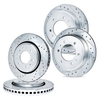 R1 Concepts® - Drilled and Slotted Front and Rear Brake Rotor Set