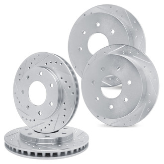 R1 Concepts® - eLINE Series™ Drilled and Slotted Front and Rear Brake Rotor Set