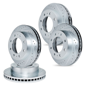 R1 Concepts® - eLINE Series™ Drilled and Slotted Front and Rear Brake Rotor Set