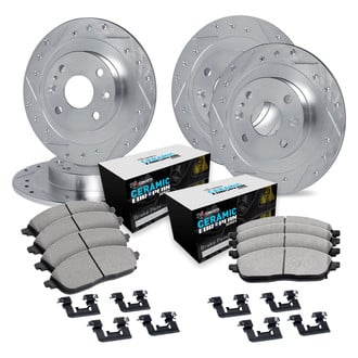 R1 Concepts® - Drilled and Slotted Front and Rear Brake Rotor Set