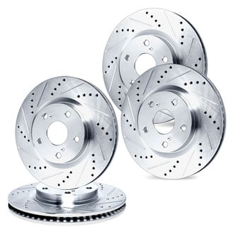 R1 Concepts® - eLINE Series™ Drilled and Slotted Front and Rear Brake Rotor Set