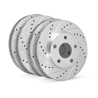 R1 Concepts® - eLINE Series™ Drilled and Slotted Front and Rear Brake Rotor Set