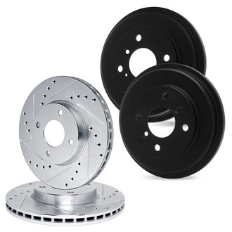 R1 Concepts® - Drilled and Slotted Disc Brake Rotor Set