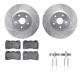 R1 Concepts® - Drilled and Slotted Front Brake Kit with Performance Sport Pads