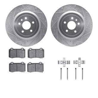 R1 Concepts® - Drilled and Slotted Rear Brake Kit with Performance Sport Pads