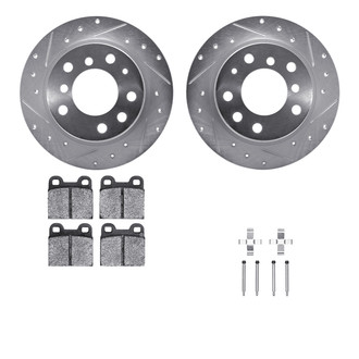 R1 Concepts® - Drilled and Slotted Rear Brake Kit with Performance Sport Pads