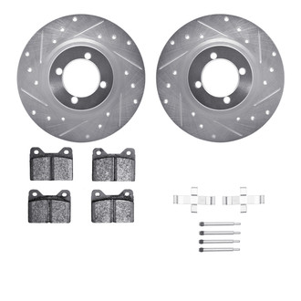 R1 Concepts® - Drilled and Slotted Brake Kit with Performance Sport Pads