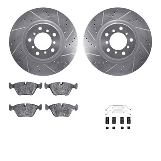 R1 Concepts® - Drilled and Slotted Front Brake Kit with Performance Sport Pads