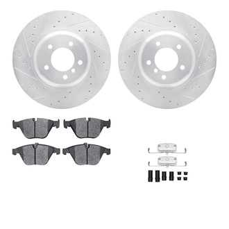 R1 Concepts® - Drilled and Slotted Front Brake Kit with Performance Sport Pads