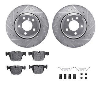 R1 Concepts® - Drilled and Slotted Rear Brake Kit with Performance Sport Pads