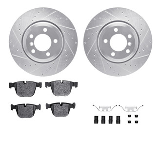 R1 Concepts® - Drilled and Slotted Rear Brake Kit with Performance Sport Pads