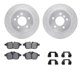 R1 Concepts® - Drilled and Slotted Rear Brake Kit with Performance Sport Pads