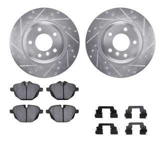 R1 Concepts® - Drilled and Slotted Rear Brake Kit with Performance Sport Pads