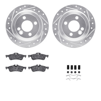 R1 Concepts® - Drilled and Slotted Rear Brake Kit with Performance Sport Pads