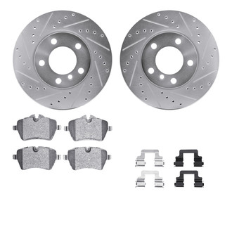 R1 Concepts® - Drilled and Slotted Brake Kit with Performance Sport Pads
