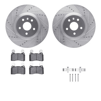 R1 Concepts® - Drilled and Slotted Front Brake Kit with Performance Sport Pads