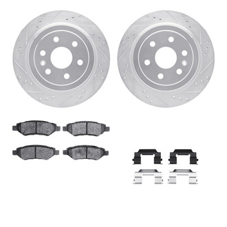 R1 Concepts® - Drilled and Slotted Brake Kit with Performance Sport Pads