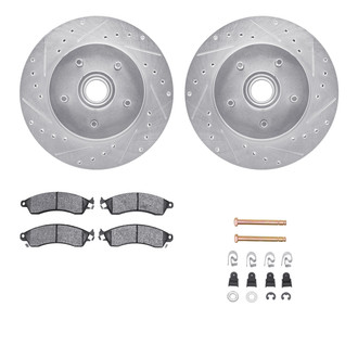 R1 Concepts® - Drilled and Slotted Front Brake Kit with Performance Sport Pads
