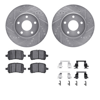 R1 Concepts® - Drilled and Slotted Brake Kit with Performance Sport Pads