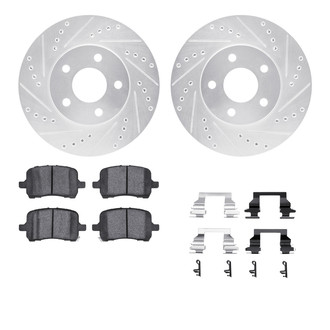 R1 Concepts® - Drilled and Slotted Front Brake Kit with Performance Sport Pads