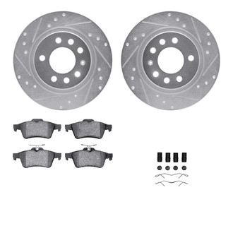 R1 Concepts® - Drilled and Slotted Rear Brake Kit with Performance Sport Pads