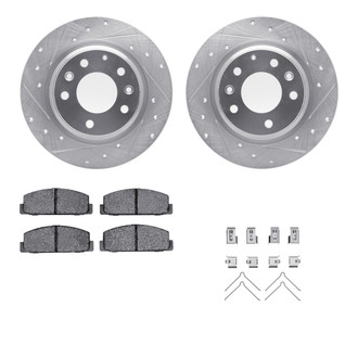 R1 Concepts® - Drilled and Slotted Brake Kit with Performance Sport Pads
