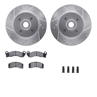 R1 Concepts® - Drilled and Slotted Front Brake Kit with Performance Sport Pads