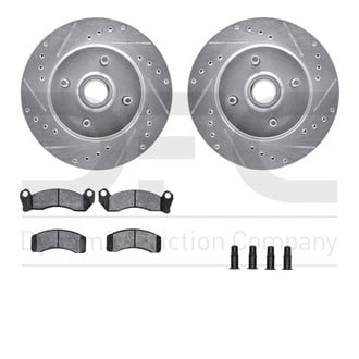 R1 Concepts® - Drilled and Slotted Front Brake Kit with Performance Sport Pads