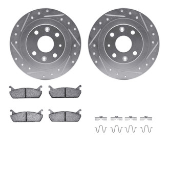 R1 Concepts® - Drilled and Slotted Rear Brake Kit with Performance Sport Pads