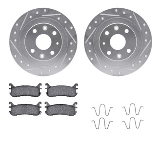 R1 Concepts® - Drilled and Slotted Rear Brake Kit with Performance Sport Pads