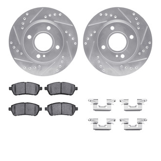 R1 Concepts® - Drilled and Slotted Front Brake Kit with Performance Sport Pads