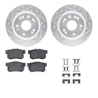 R1 Concepts® - Drilled and Slotted Rear Brake Kit with Performance Sport Pads