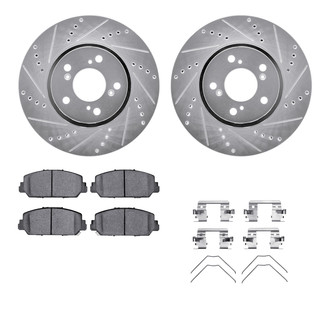 R1 Concepts® - Drilled and Slotted Brake Kit with Performance Sport Pads
